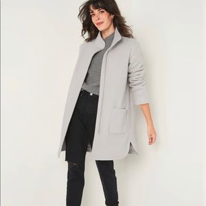NWT Soft brushed funnel neck coat